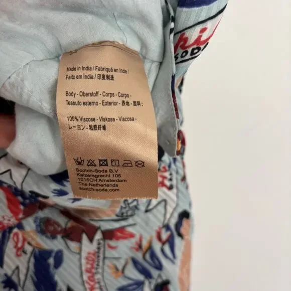 Scotch & Soda Keoni Rare Hawaiian-Print Jumpsuit Tropical Resortwear Women’s S - Picture 9 of 13